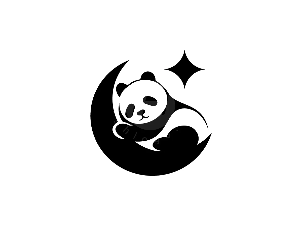 Dreamy Panda Moon Logo - Animal Logo design by M zahid for sale on Highlogo