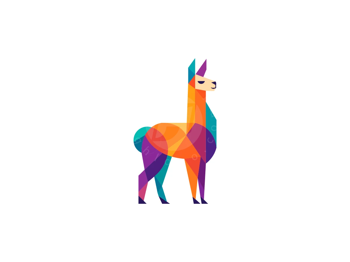 Colorful Geometric Llama Logo - Animal Logo design by M zahid for sale on Highlogo