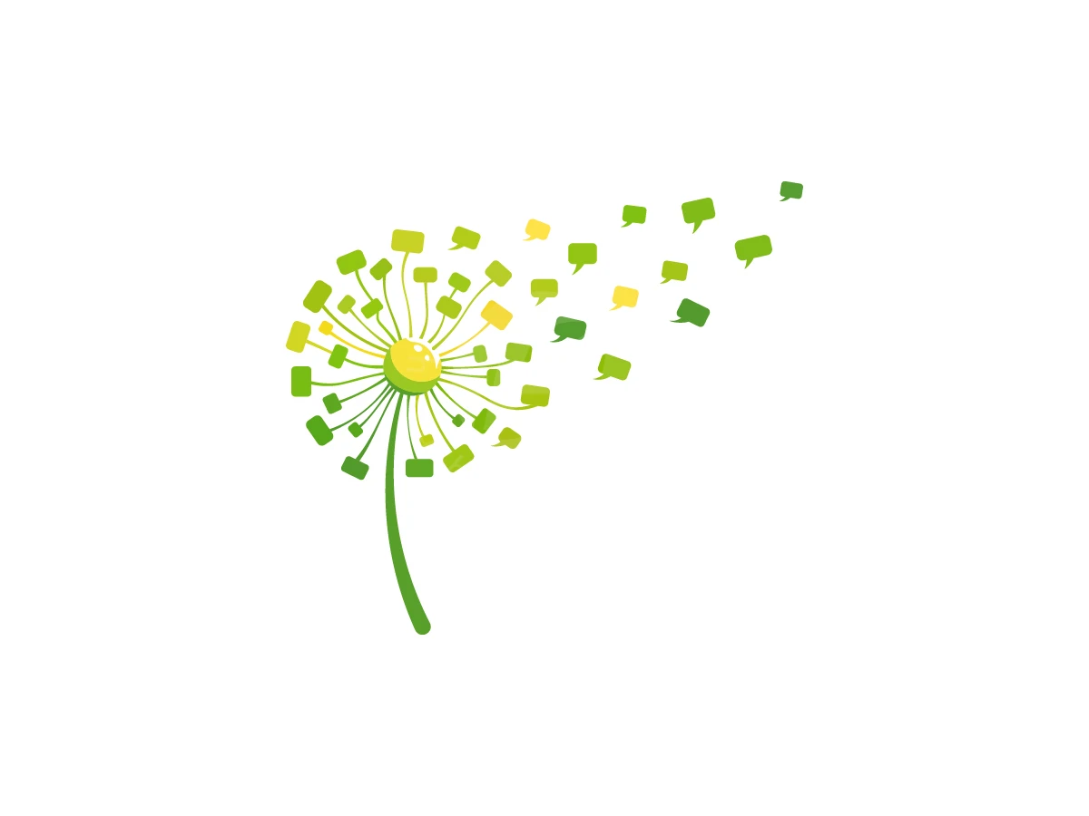 Dandelion Message Bloom Logo - Logo Logo design by M zahid for sale on Highlogo