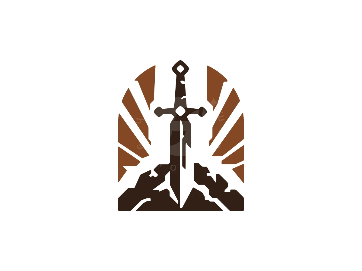 Heroism Legendary Sword Mountain Logo - Logo Logo design by M zahid for sale on Highlogo