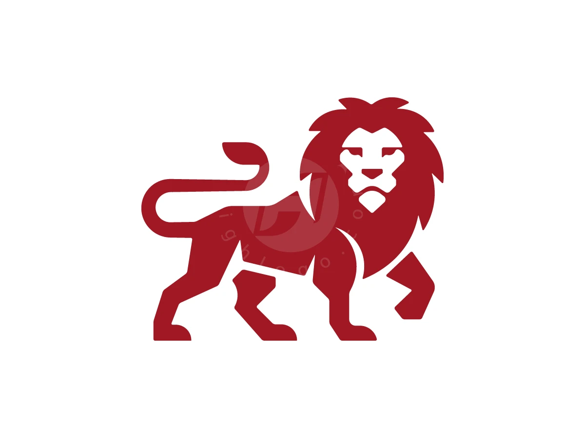 Leadership Red Pride Lion Logo - Animal Logo design by M zahid for sale on Highlogo