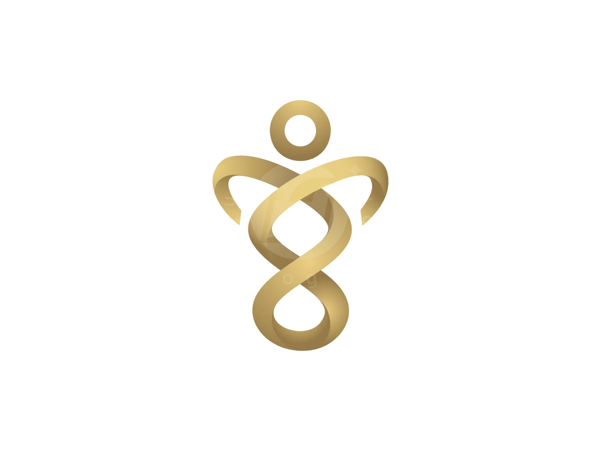 Golden Human Infinity Logo - Abstract Logo design by M zahid for sale on Highlogo