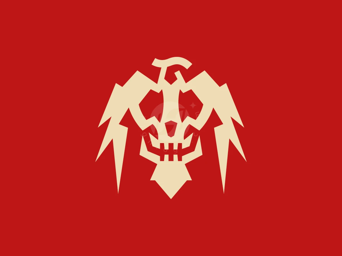 Eagle And Death Skull Logo - Abstract Logo design by M zahid for sale on Highlogo