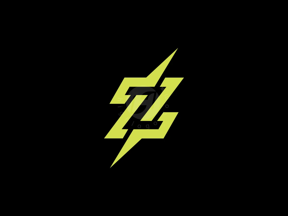 Zz Lightning Bolt Monogram Logo - Abstract Logo design by M zahid for sale on Highlogo