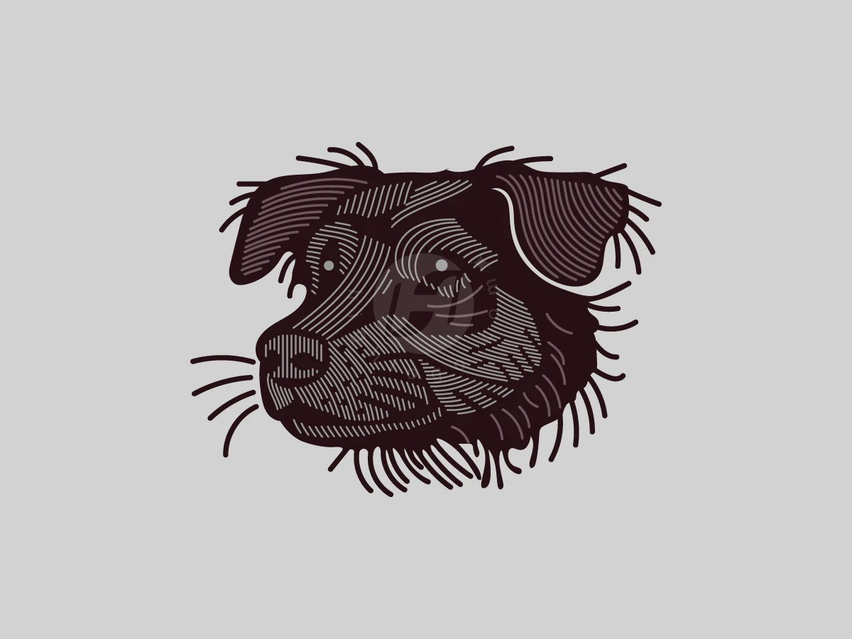 Cute Details Dog Head Logo - Animal Logo design by M zahid for sale on Highlogo