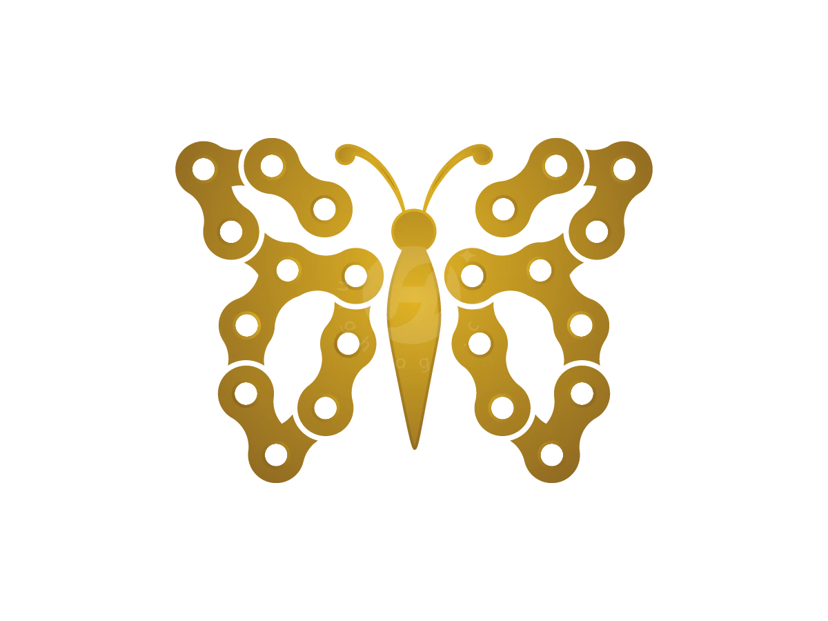 Bicycle Chain Butterfly Logo - Logo Logo design by M zahid for sale on Highlogo
