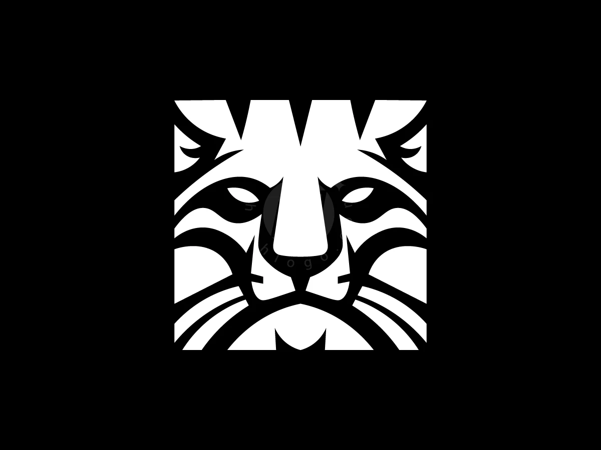 Modern Square Box Lion Face Logo - Logo Logo design by M zahid for sale on Highlogo