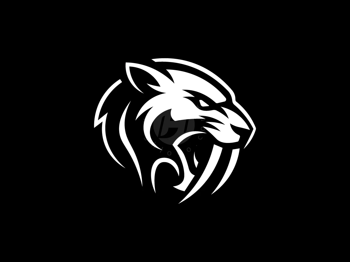 Sabertooth Head Logo - Handcrafted Logo design by M zahid for sale on Highlogo