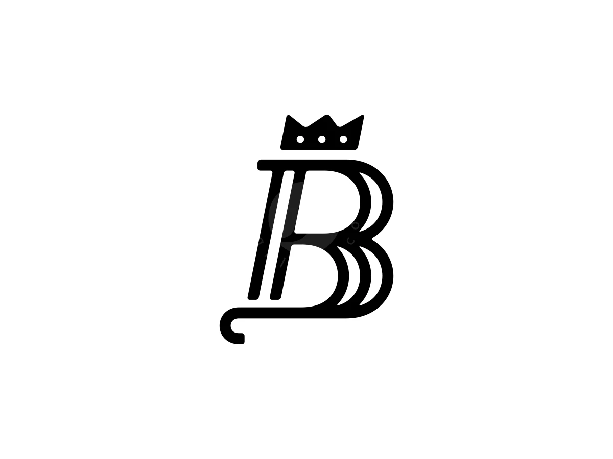 Letter B Crown Ornament Logo - preview 1