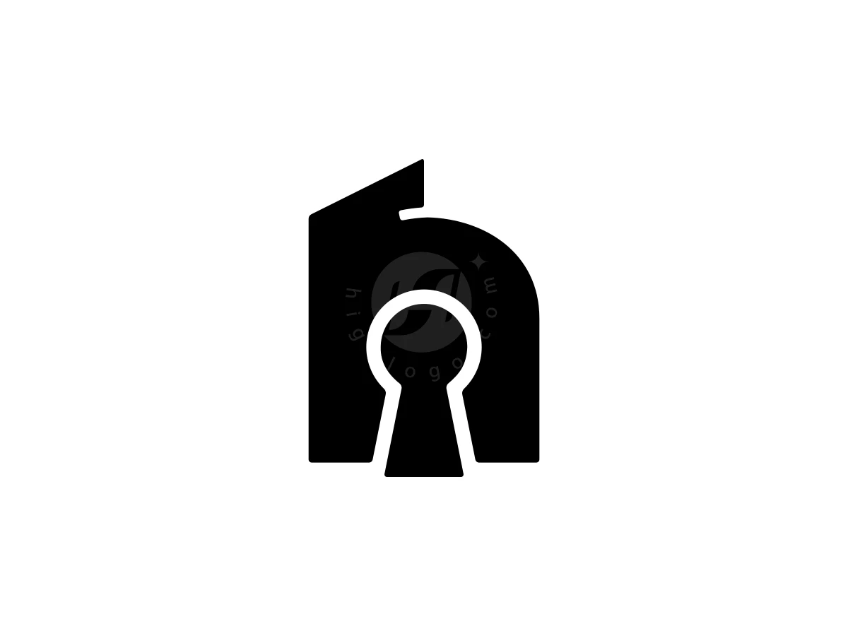 Modern Letter N Keyhole Logo - Real Estate Logo design by Iwan Yulianto for sale on Highlogo