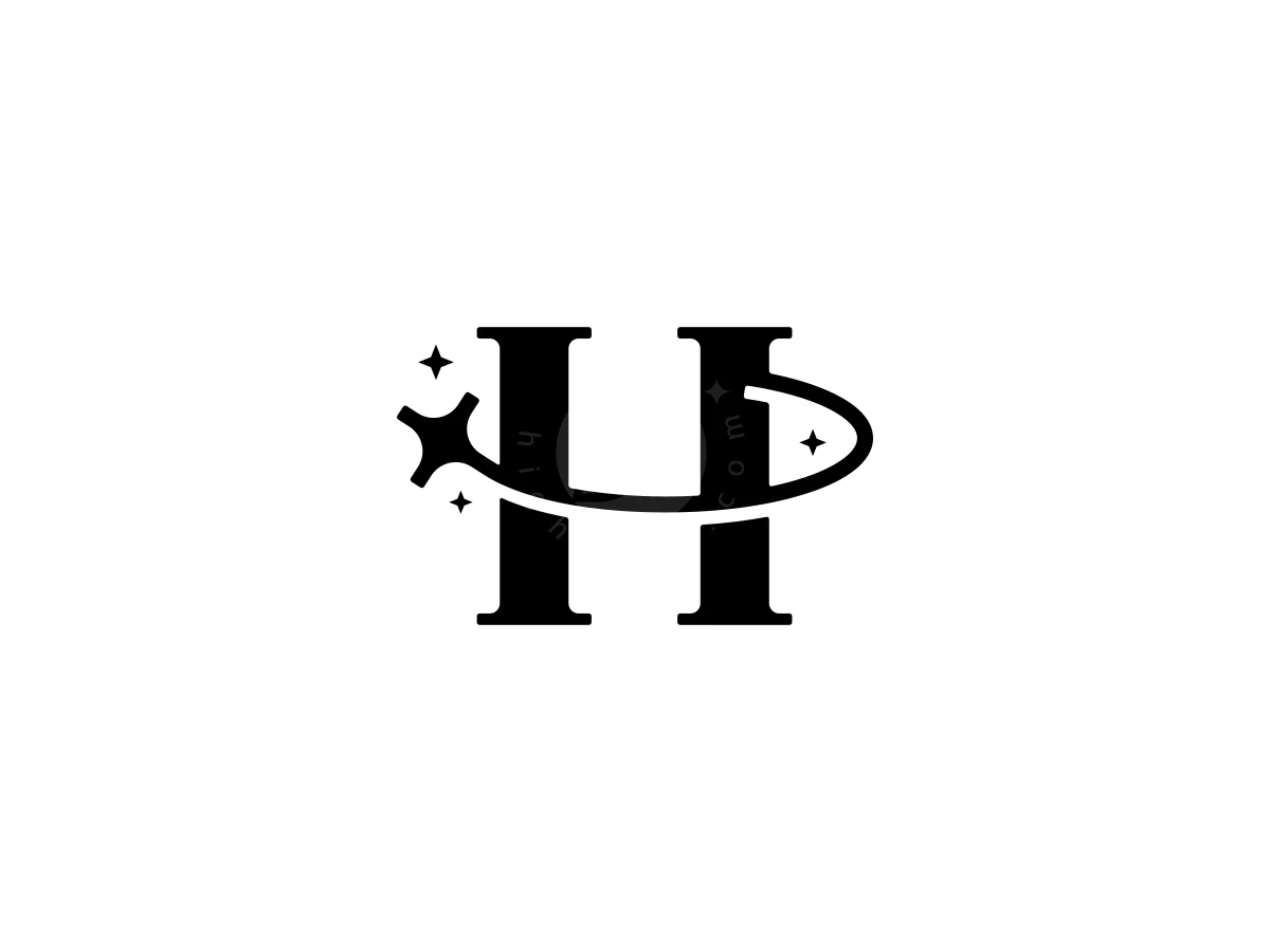 Iconic Letter H Star Logo - Media Logo design by Iwan Yulianto for sale on Highlogo