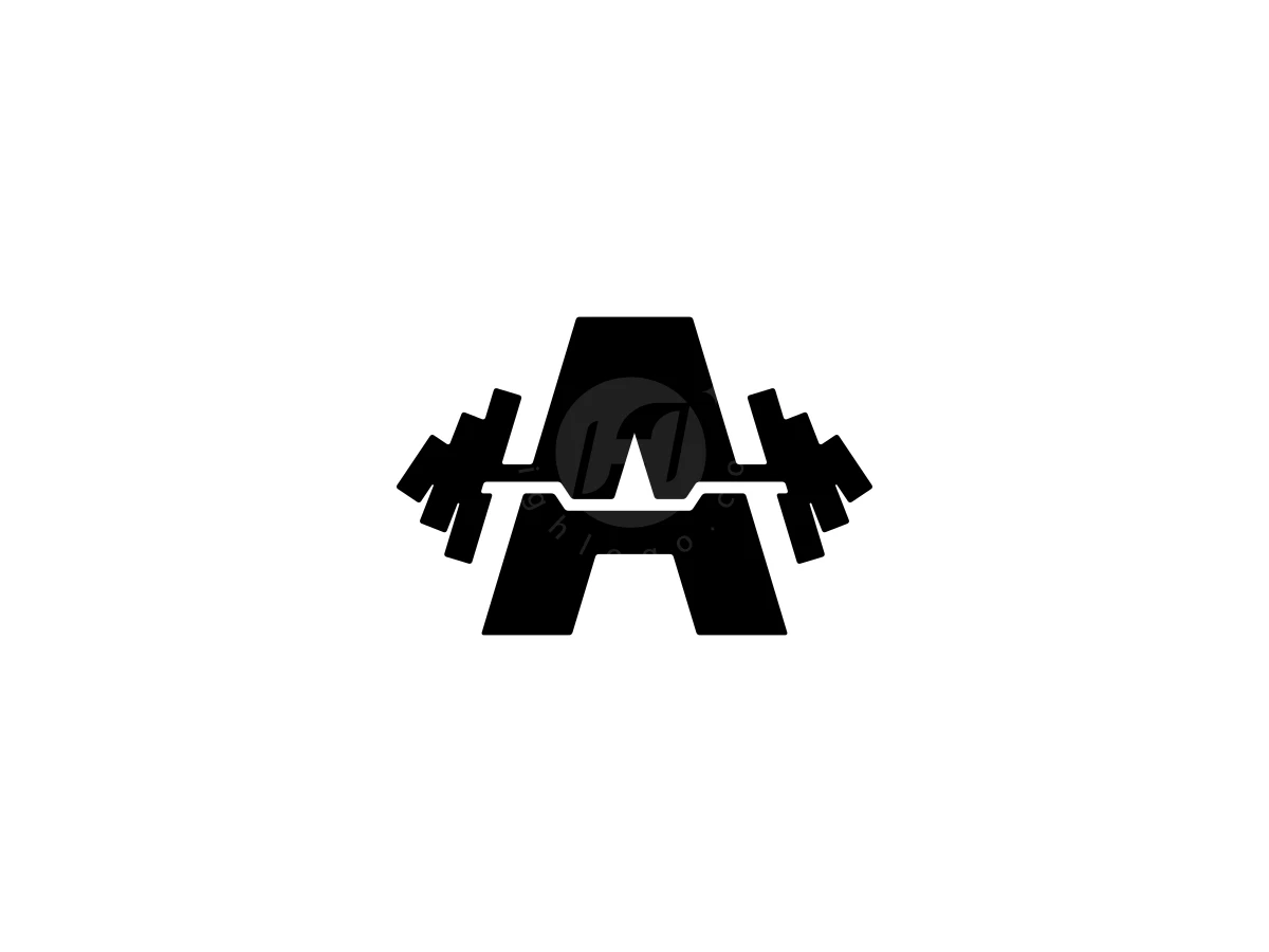 Iconic Letter A Barbell Logo - Sports Logo design by Iwan Yulianto for sale on Highlogo