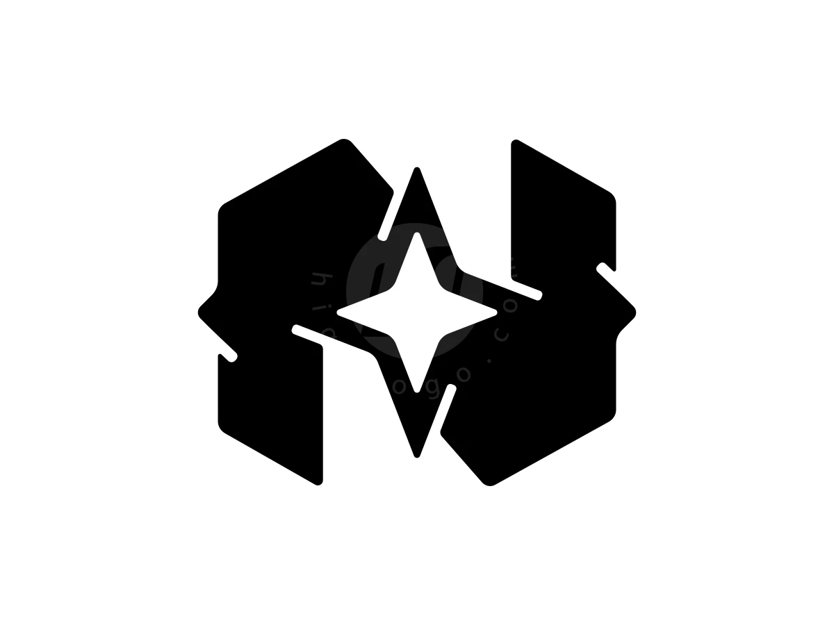 Iconic Letter N Star Logo - Logo Logo design by Iwan Yulianto for sale on Highlogo