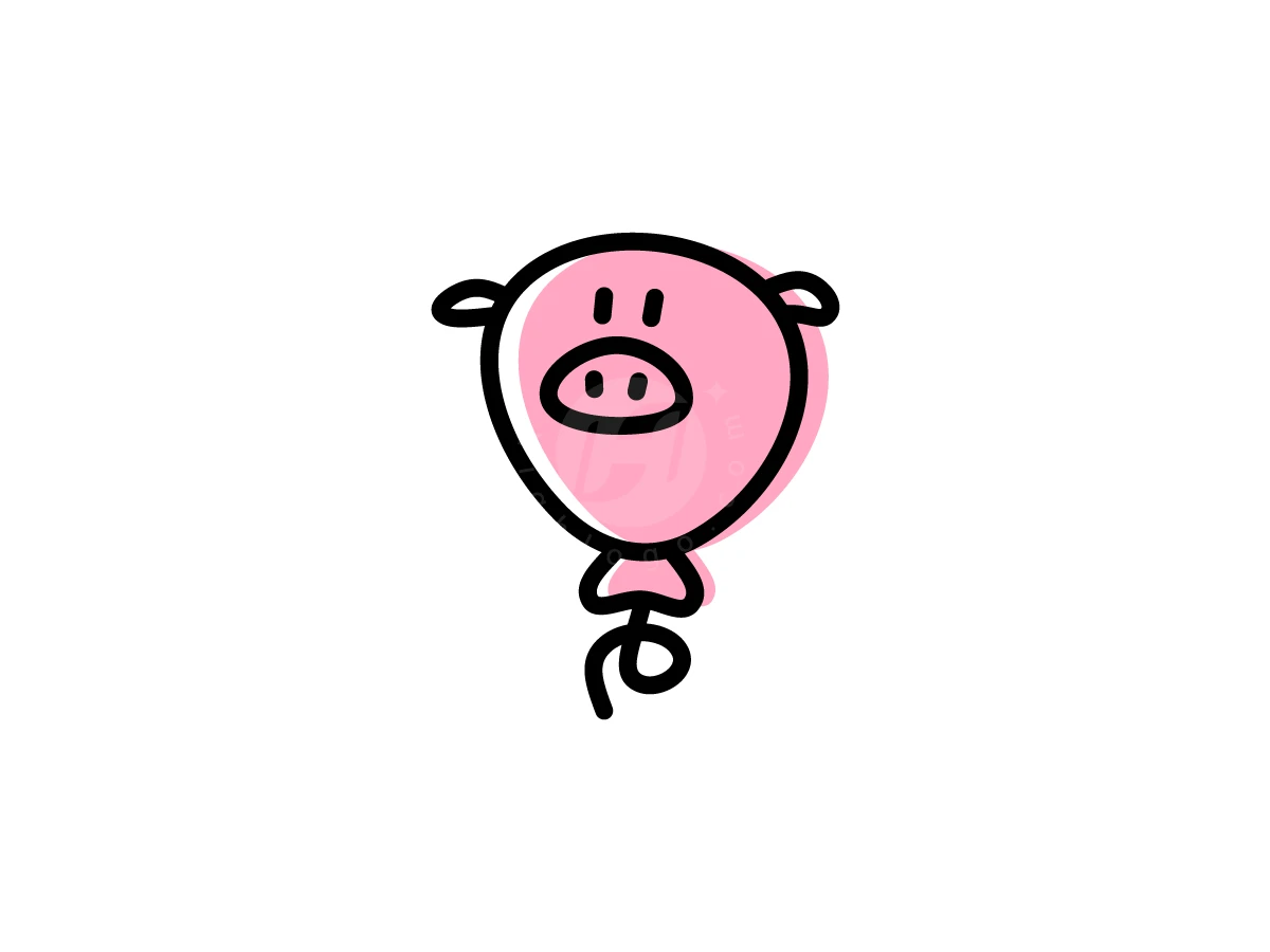 Balloon Pig Logo - Animal Logo design by znatgost for sale on Highlogo