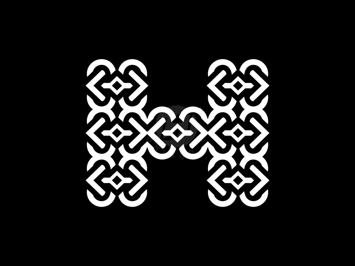 Letter H Ornament Pattern Decorative Lettermark Logo - Real Estate Logo design by Proffartline for sale on Highlogo