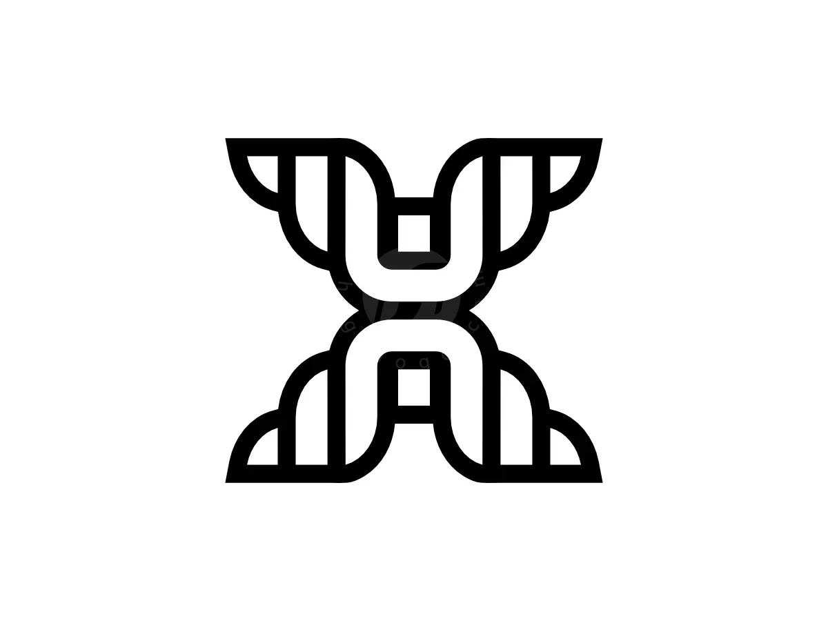 Letter X Aa Double A Mirror Lettermark Logo - Logo Logo design by Proffartline for sale on Highlogo