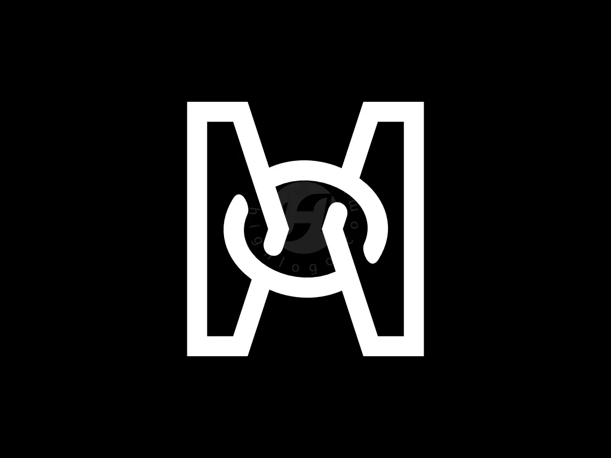 Letter Hx Initial Xh Ring Oval Line Logo - Media Logo design by Proffartline for sale on Highlogo