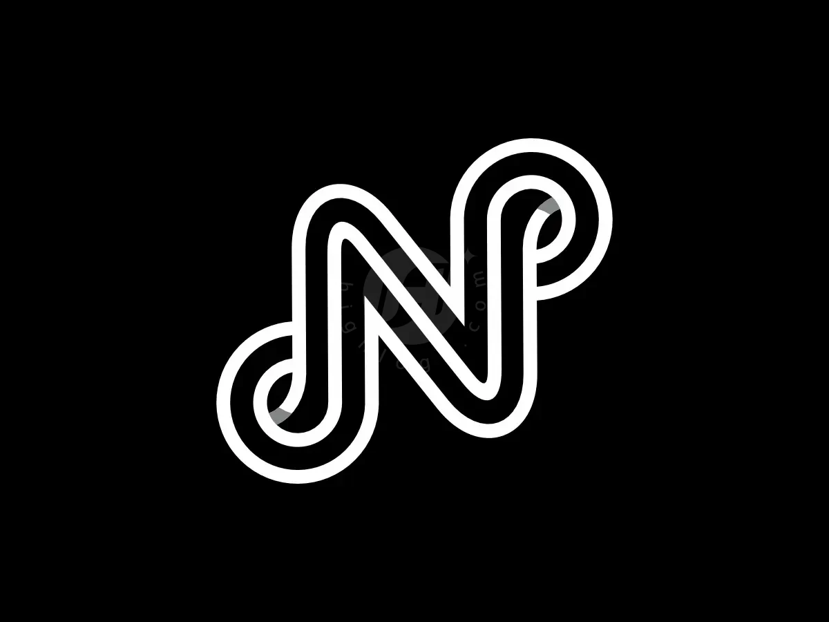 Letter N Dynamic Monoline Monogram Logo - Media Logo design by Proffartline for sale on Highlogo
