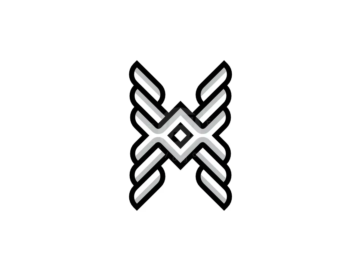 Letter Hx Initial Xh Geometric Line Logo - Media Logo design by Proffartline for sale on Highlogo