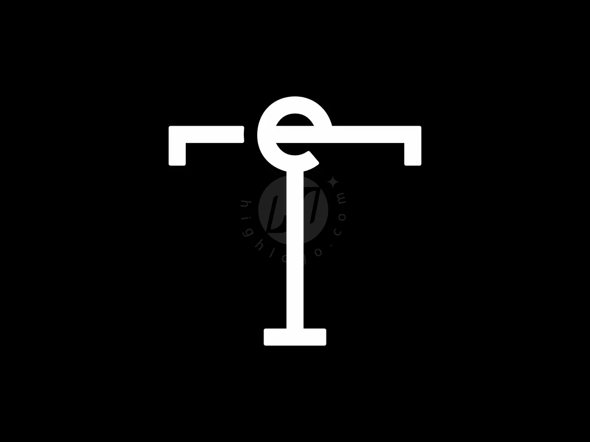 Letter Et Initial Te Simple Line Lettermark Logo - Media Logo design by Proffartline for sale on Highlogo