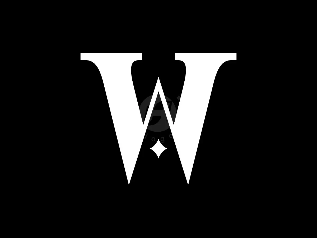 Letter Aw Initial Wa Star Strong Line Logo - Media Logo design by Proffartline for sale on Highlogo