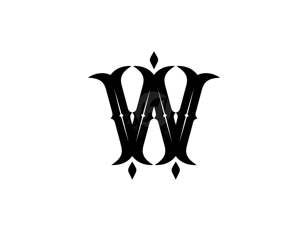 Letter W Nature Gothic Line Lettermark Logo - Fashion Logo design by Proffartline for sale on Highlogo
