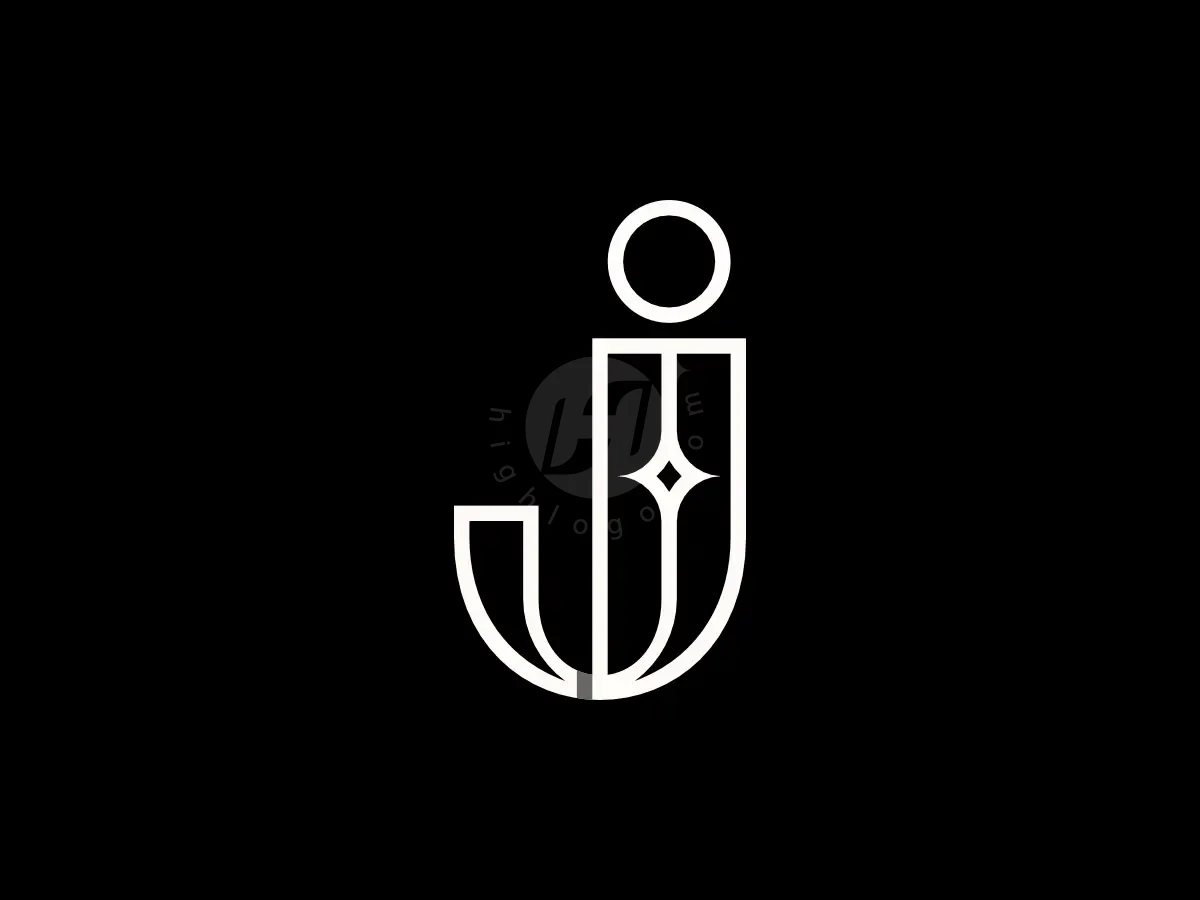 Letter Ij Initial Ji Star Geometric Line Logo - Financial Logo design by Proffartline for sale on Highlogo