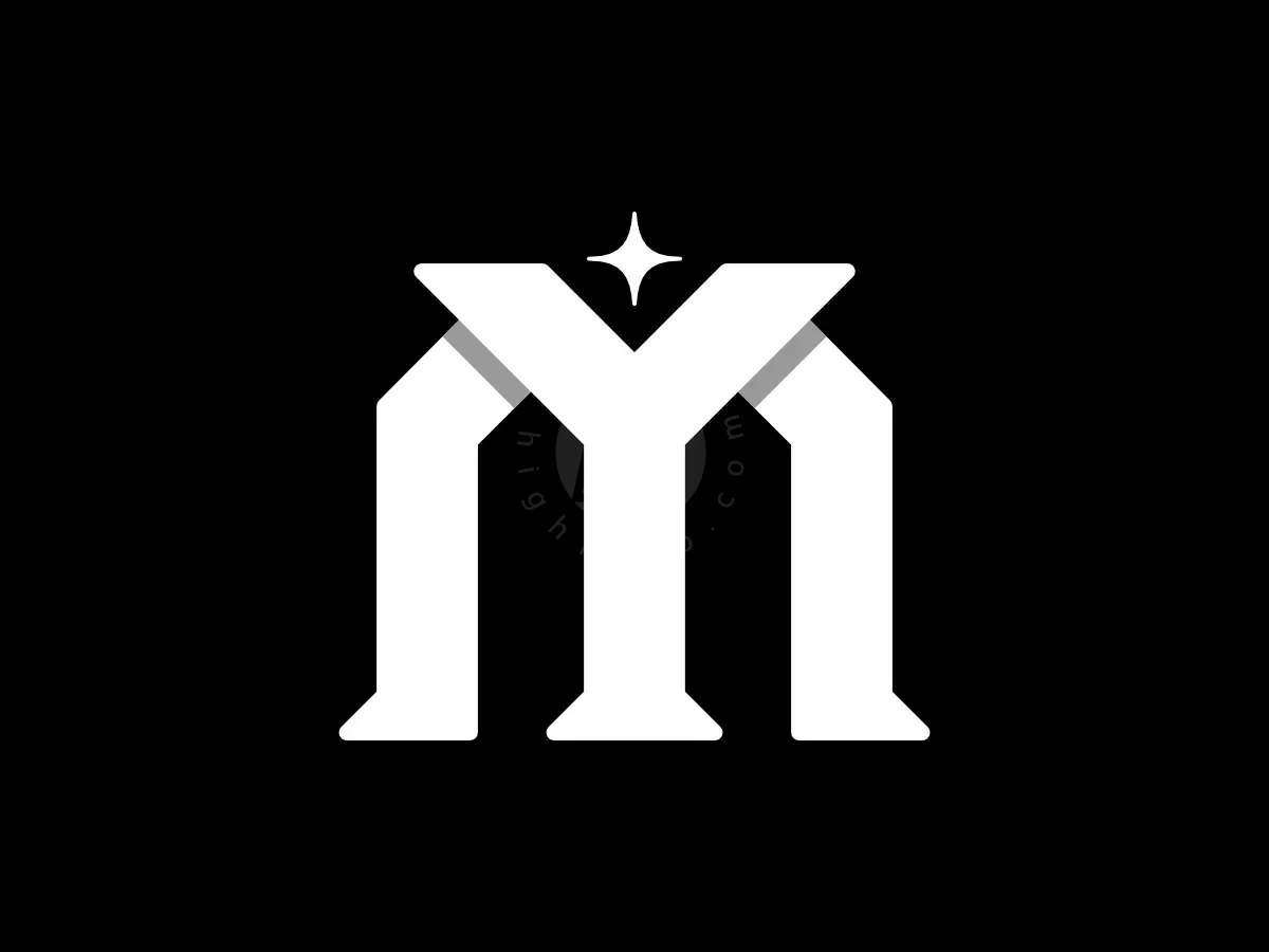 Letter My Initial Ym Star Letterform Logo - Financial Logo design by Proffartline for sale on Highlogo