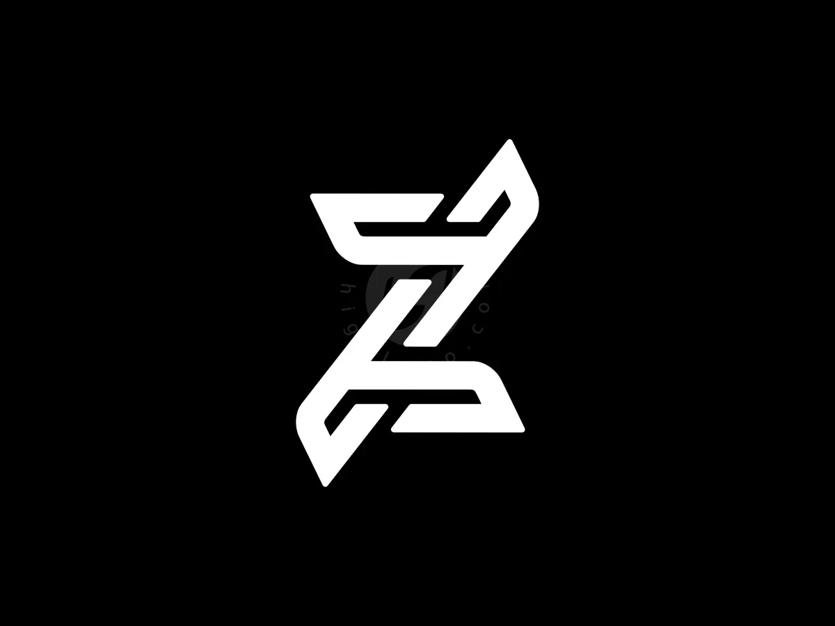 Letter Zl Initial Lz Sharp Line Lettermark Logo - Sports Logo design by Proffartline for sale on Highlogo