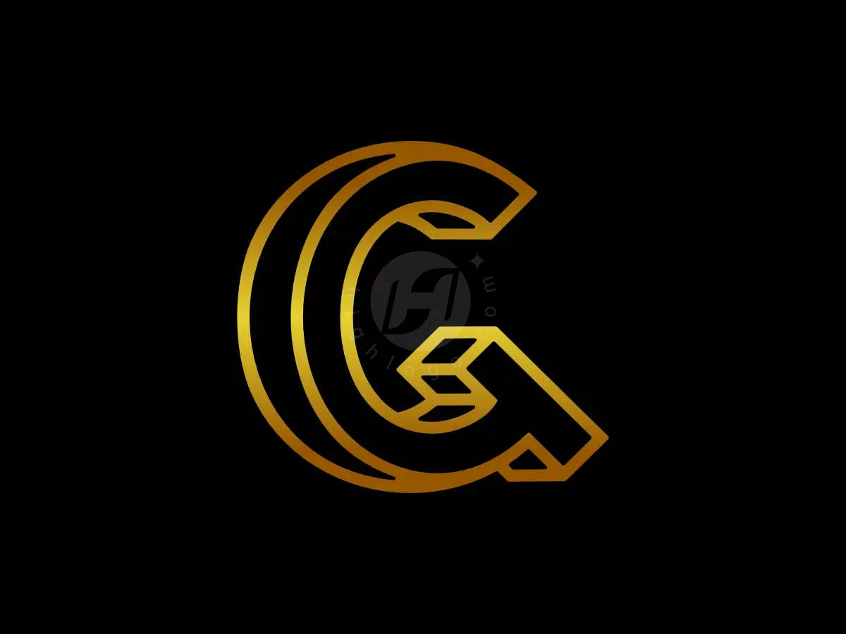 Letter Gt Tg Initial Cg Gc Gold Line Logo - Real Estate Logo design by Proffartline for sale on Highlogo