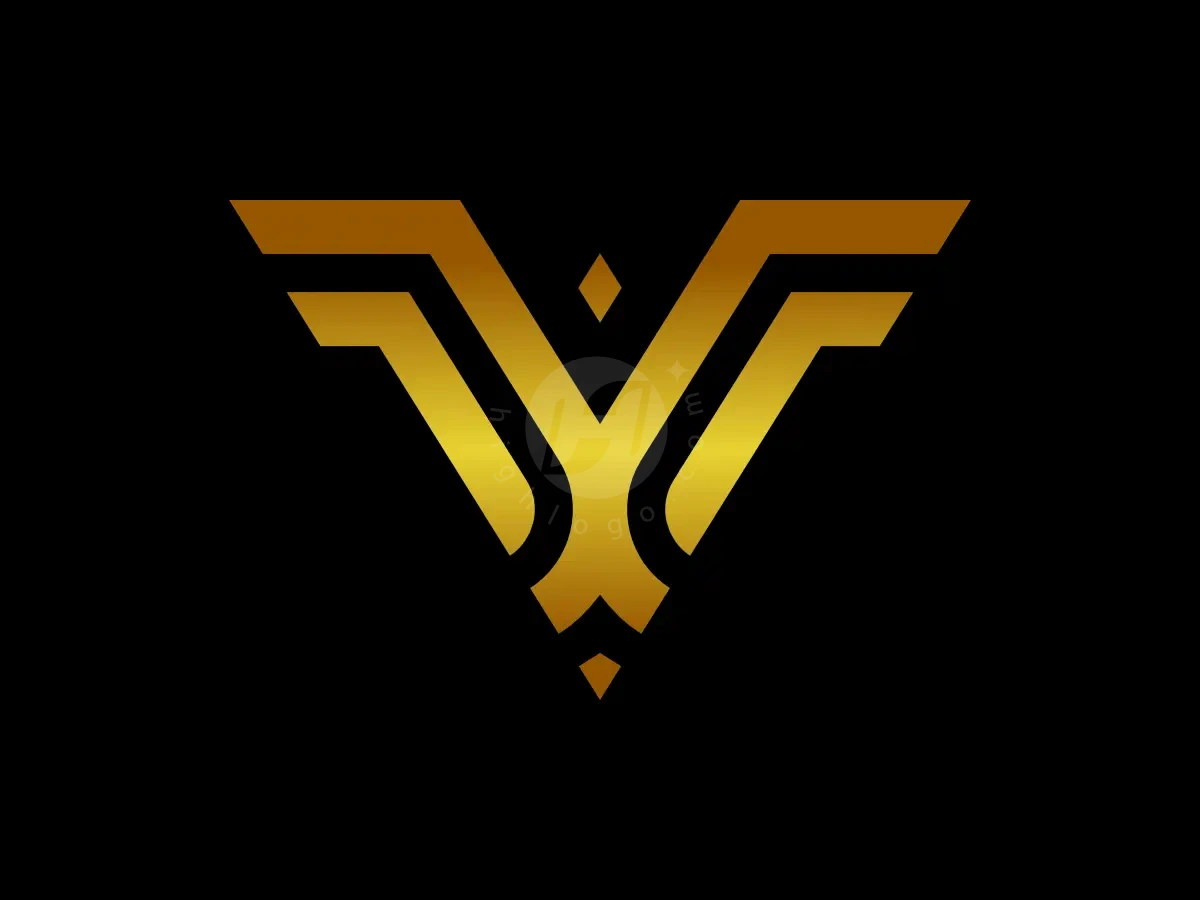 Letter Yv Initial Vy Wings Gold Line Logo - Sports Logo design by Proffartline for sale on Highlogo