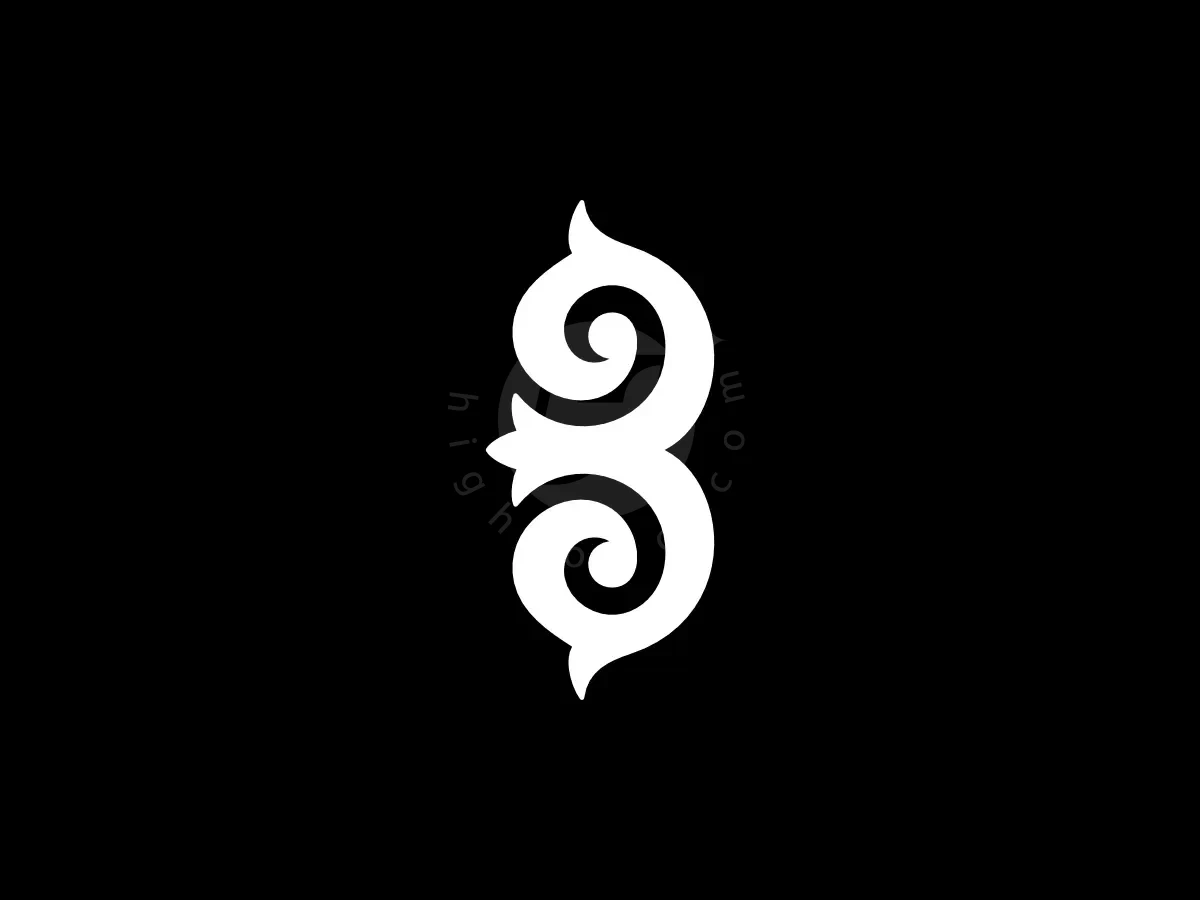 Letter B Leaf Nature Ornament Line Logo - Beauty Logo design by Proffartline for sale on Highlogo