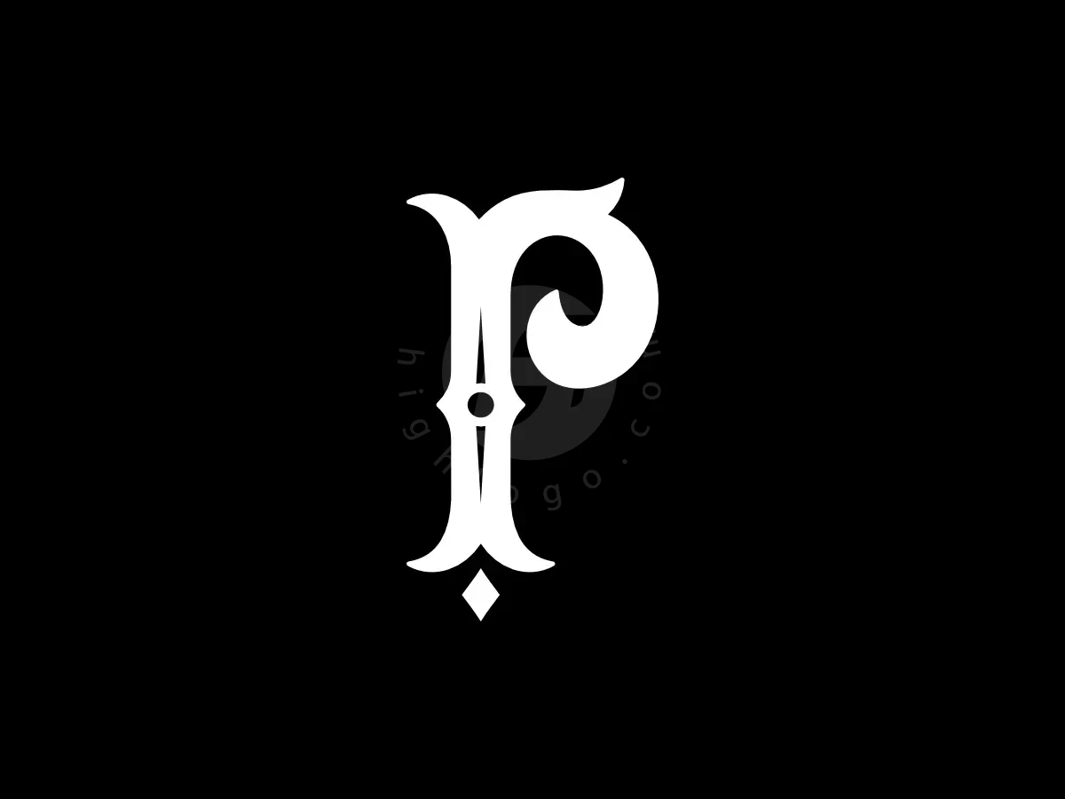 Letter P Leaf Nature Gothic Ornament Logo - Fashion Logo design by Proffartline for sale on Highlogo