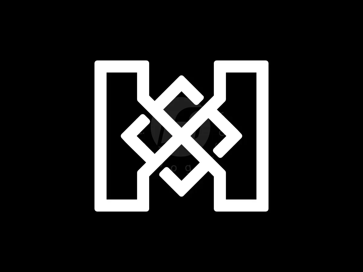 Letter Xh Initial Hx Square Lettermark Logo - Logo Logo design by Proffartline for sale on Highlogo