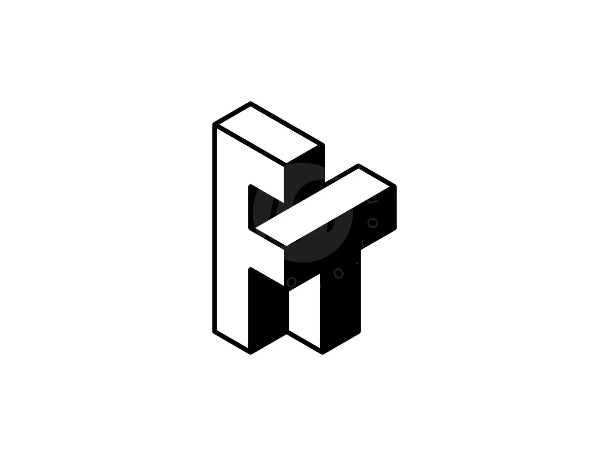 Letter Ft Initial Tf Isometric Line Monogram Logo - Real Estate Logo design by Proffartline for sale on Highlogo