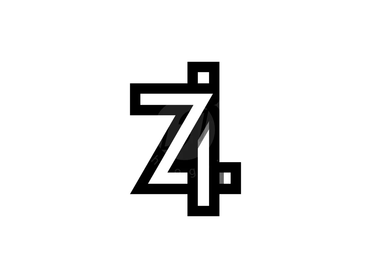 Letter Zi 74 Initial IZ 47 Lettermark Logo - Media Logo design by Proffartline for sale on Highlogo