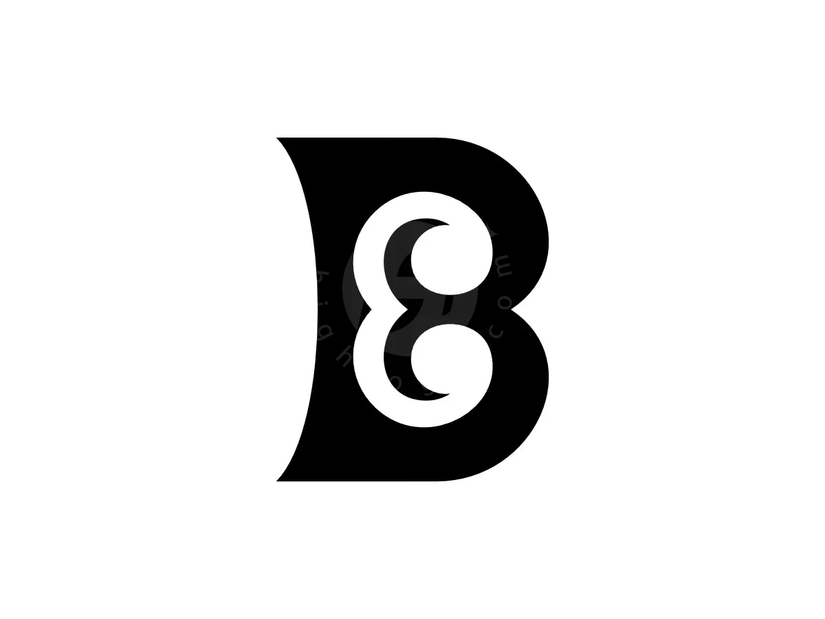 Letter BE Initial Eb Negative Space Logo - Beauty Logo design by Proffartline for sale on Highlogo