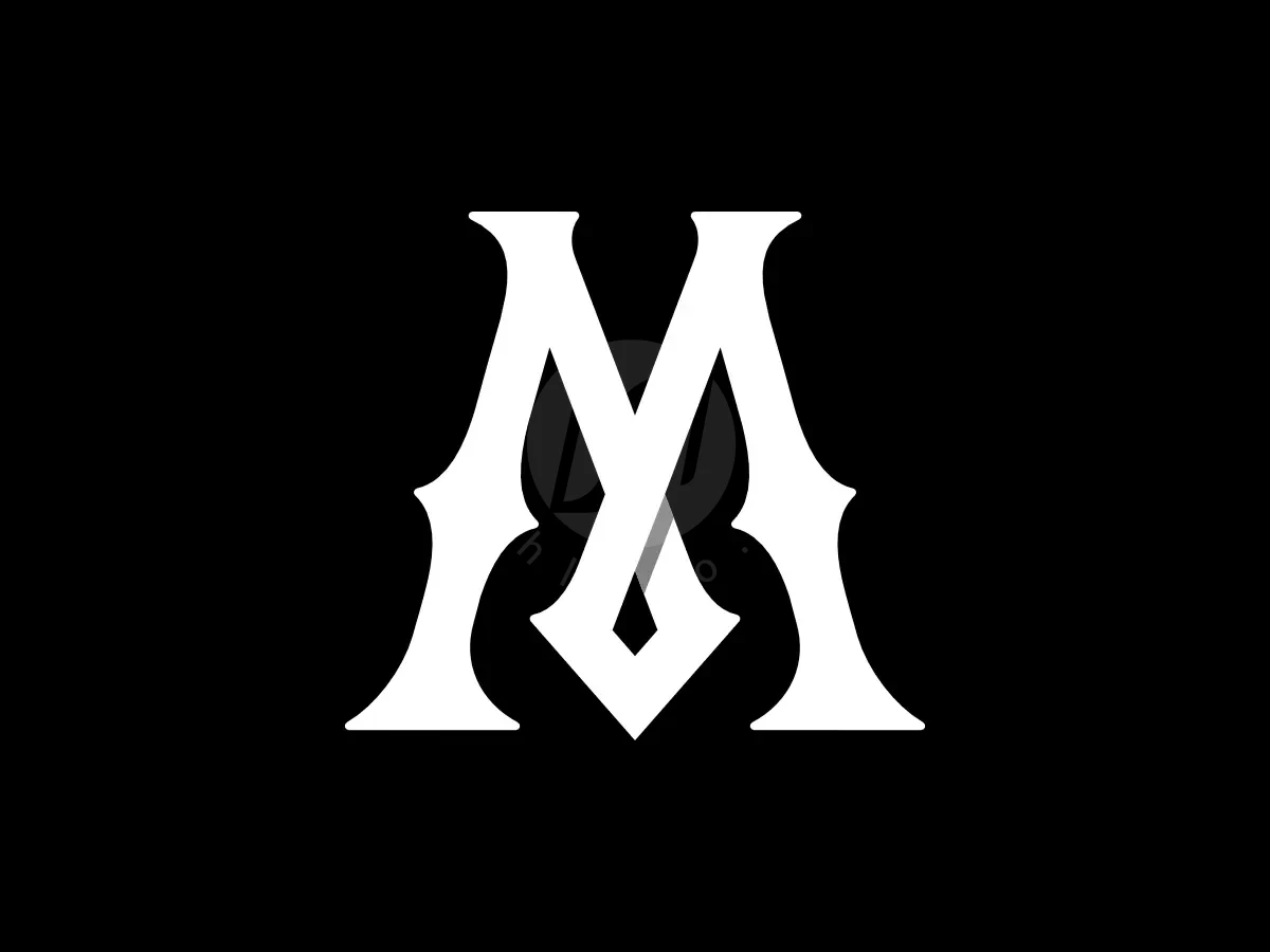 Letter M W Gothic Sharp Line Monogram Logo - Real Estate Logo design by Proffartline for sale on Highlogo