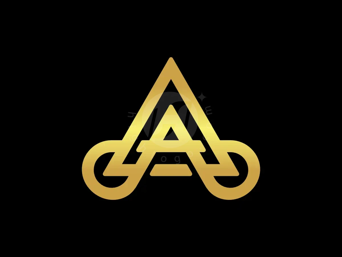 Letter A Triangle Infinity Knotwork Monogram Logo - Media Logo design by Proffartline for sale on Highlogo