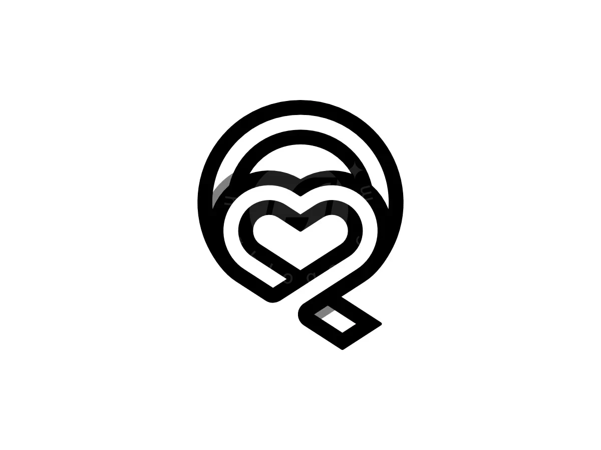 Letter QO Initial OQ Love Monogram Logo - Fashion Logo design by Proffartline for sale on Highlogo