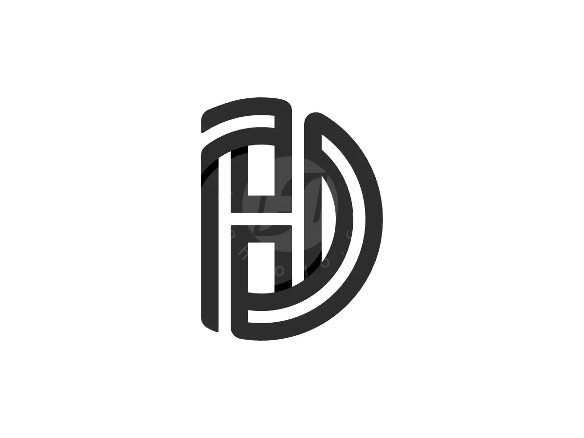Letter DH Initial HD Lettermark Logo - Media Logo design by Proffartline for sale on Highlogo