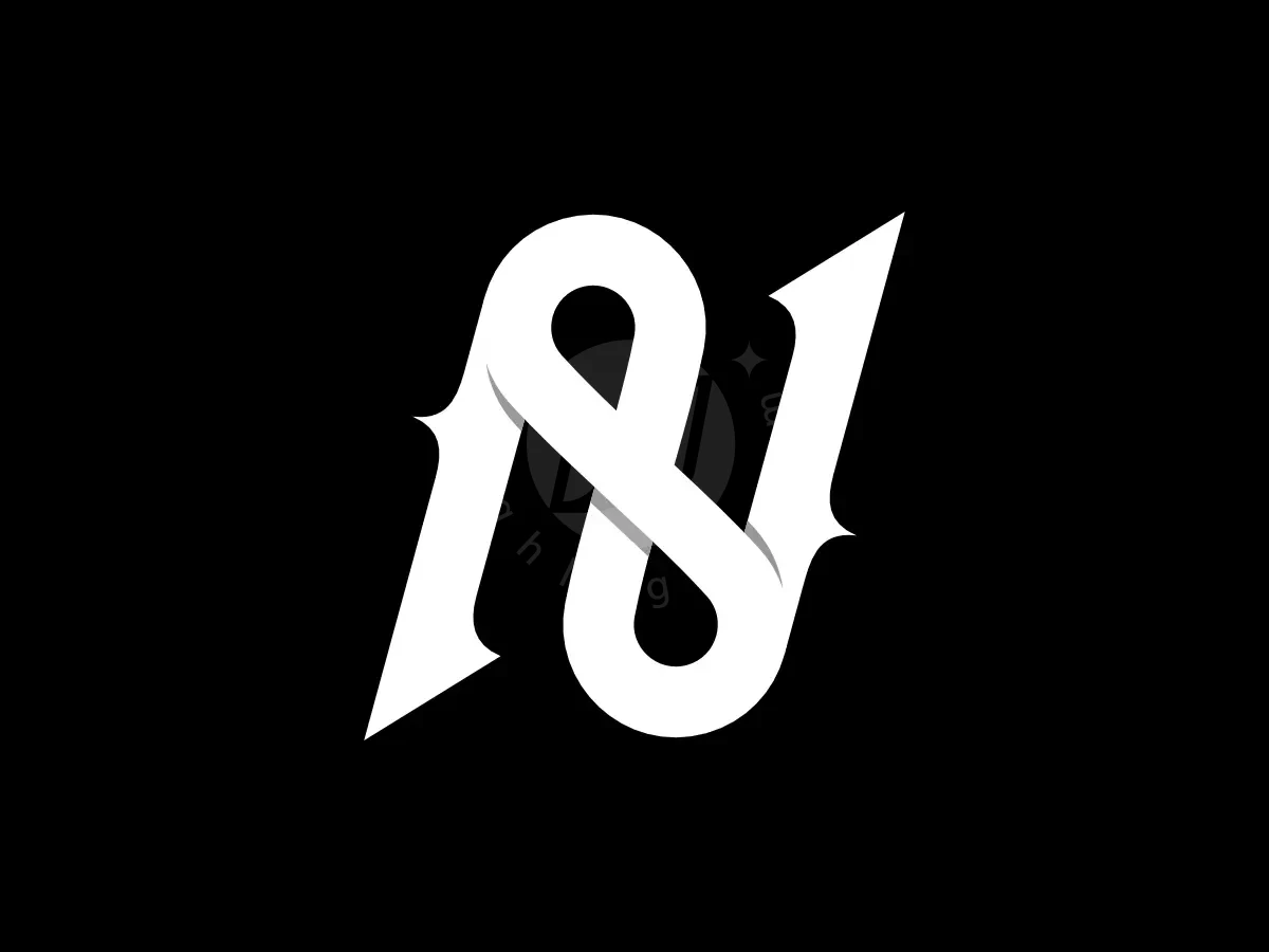 Letter N8 8N N Infinity Gothic Monogram Logo - Media Logo design by Proffartline for sale on Highlogo
