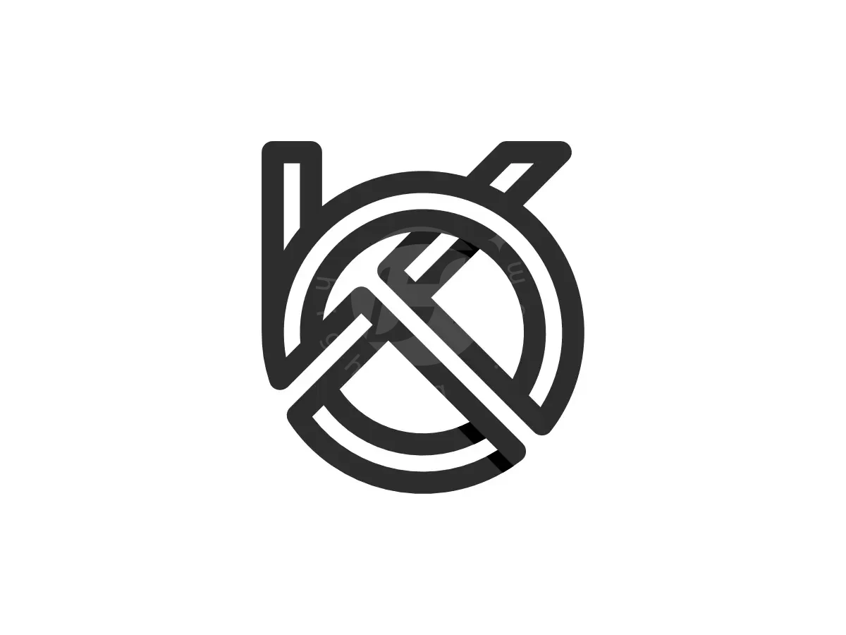 Letter OK Initial KO Grayline Monogram Logo - Media Logo design by Proffartline for sale on Highlogo