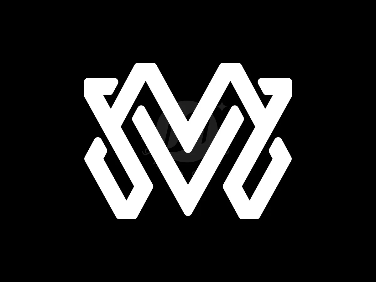 Letter MV Initial VM Strong Line Monogram Logo - Financial Logo design by Proffartline for sale on Highlogo