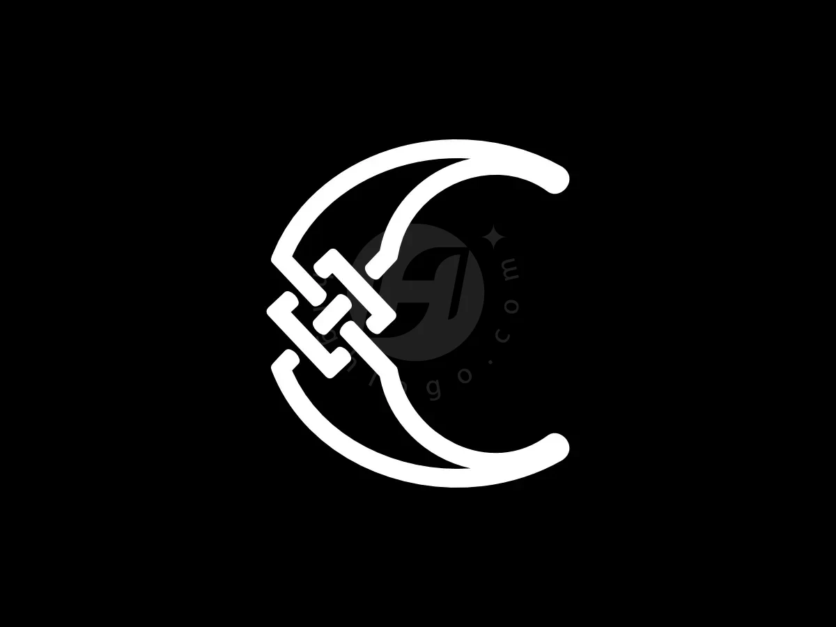 Letter C Square Celtic Knotwork Monoline Logo - Media Logo design by Proffartline for sale on Highlogo