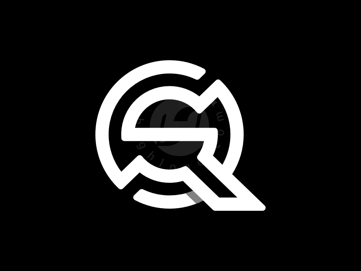 Letter QS Initial SQ Monoline Monogram Logo - Real Estate Logo design by Proffartline for sale on Highlogo