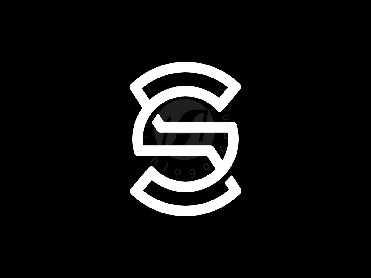 Letter SS S5 Number 5S Monoline Monogram Logo - Media Logo design by Proffartline for sale on Highlogo