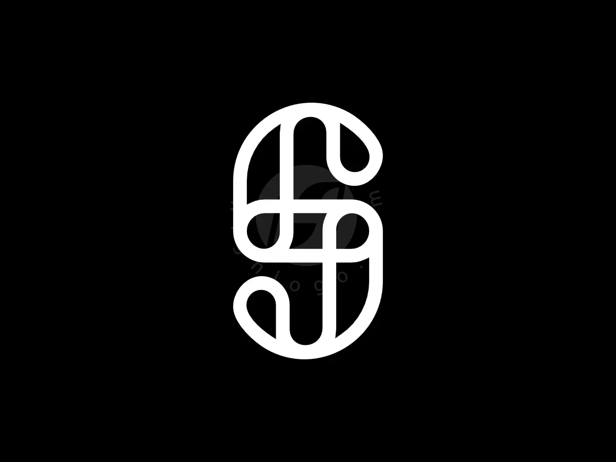 Letter SJ Initial JS Geometric Monogram Logo - Media Logo design by Proffartline for sale on Highlogo