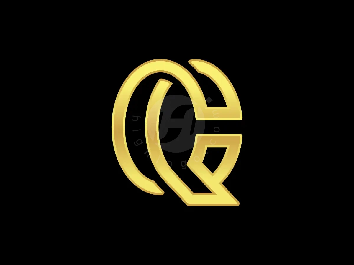 Letter QC Initial CQ Gold Line Monogram Logo - Real Estate Logo design by Proffartline for sale on Highlogo