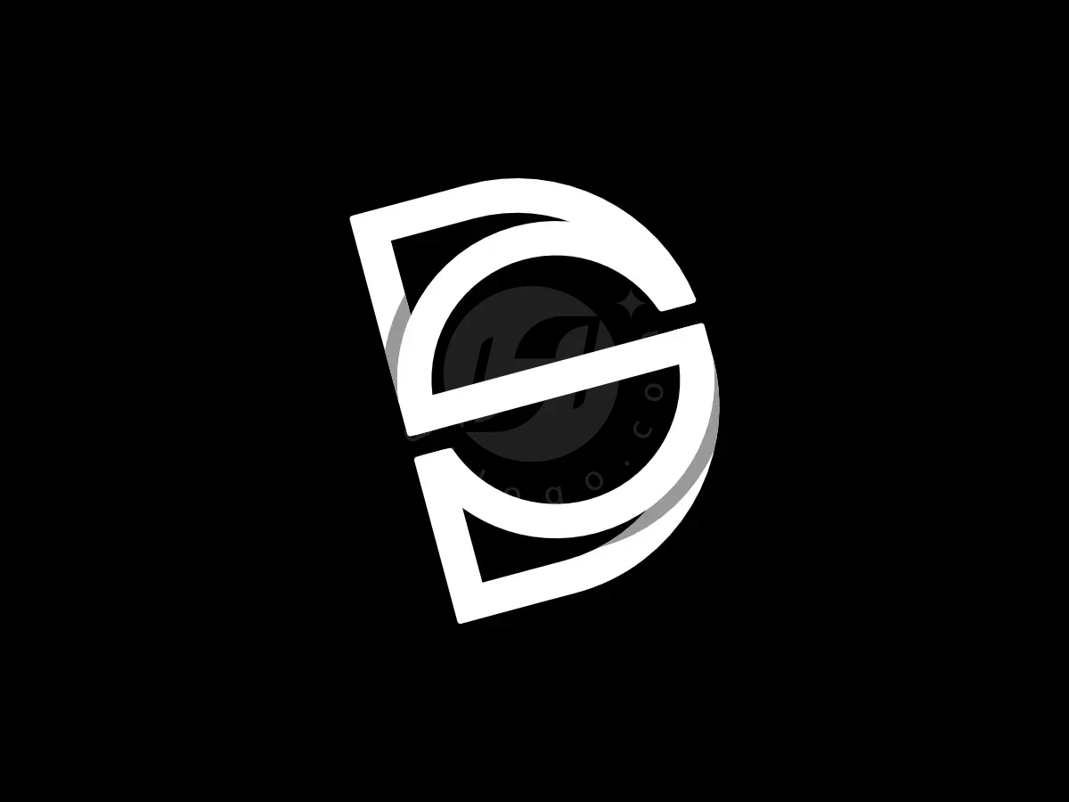 Letter DS Initial SD Dynamic Line Lettermark Logo - Media Logo design by Proffartline for sale on Highlogo